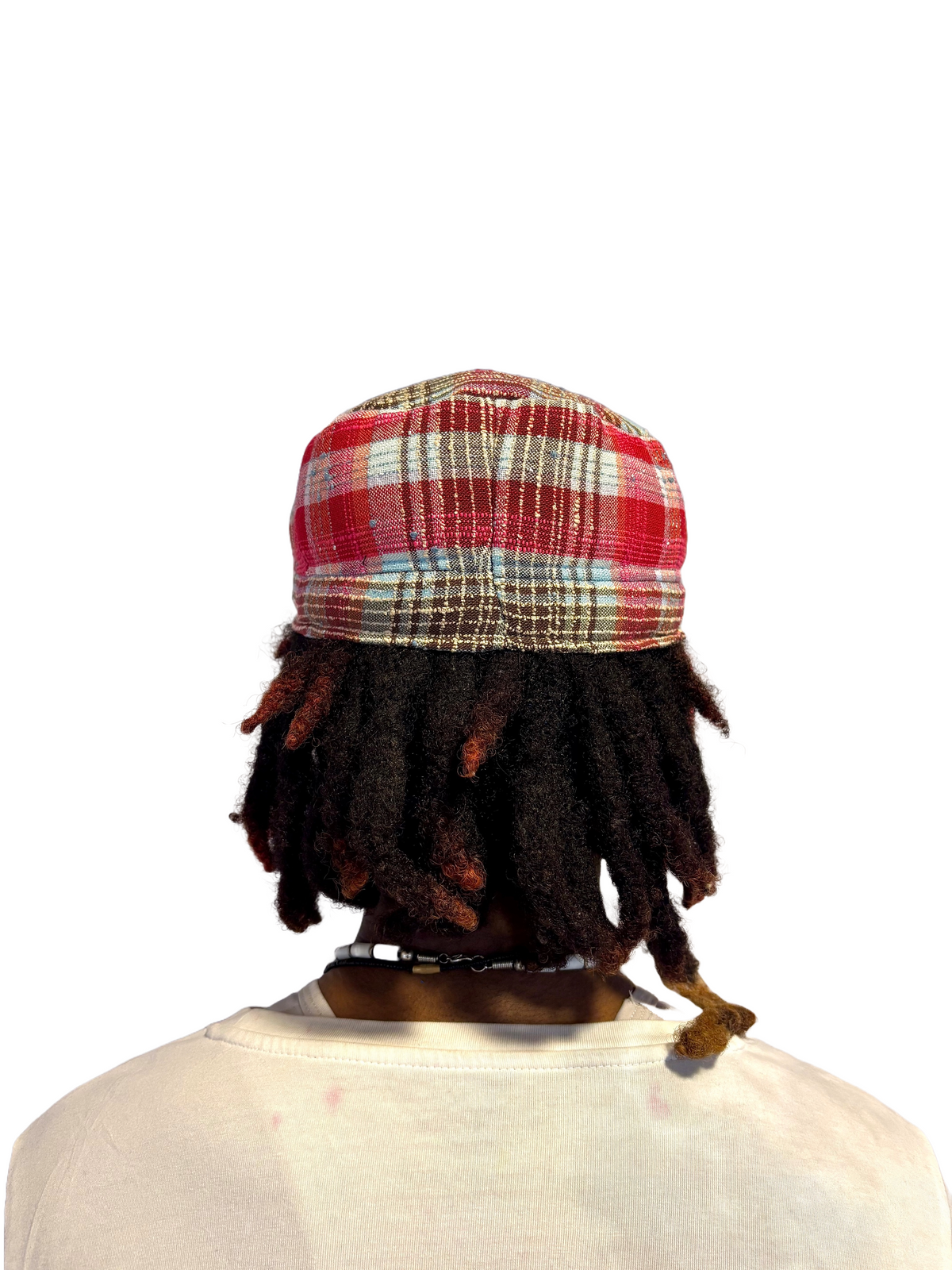 Diamond Cap – Red & Blue Tartan